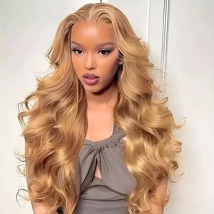 Glamorous Golden Blonde Closure Wig